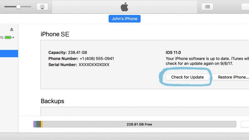 manually update ios on iphone se via wifi