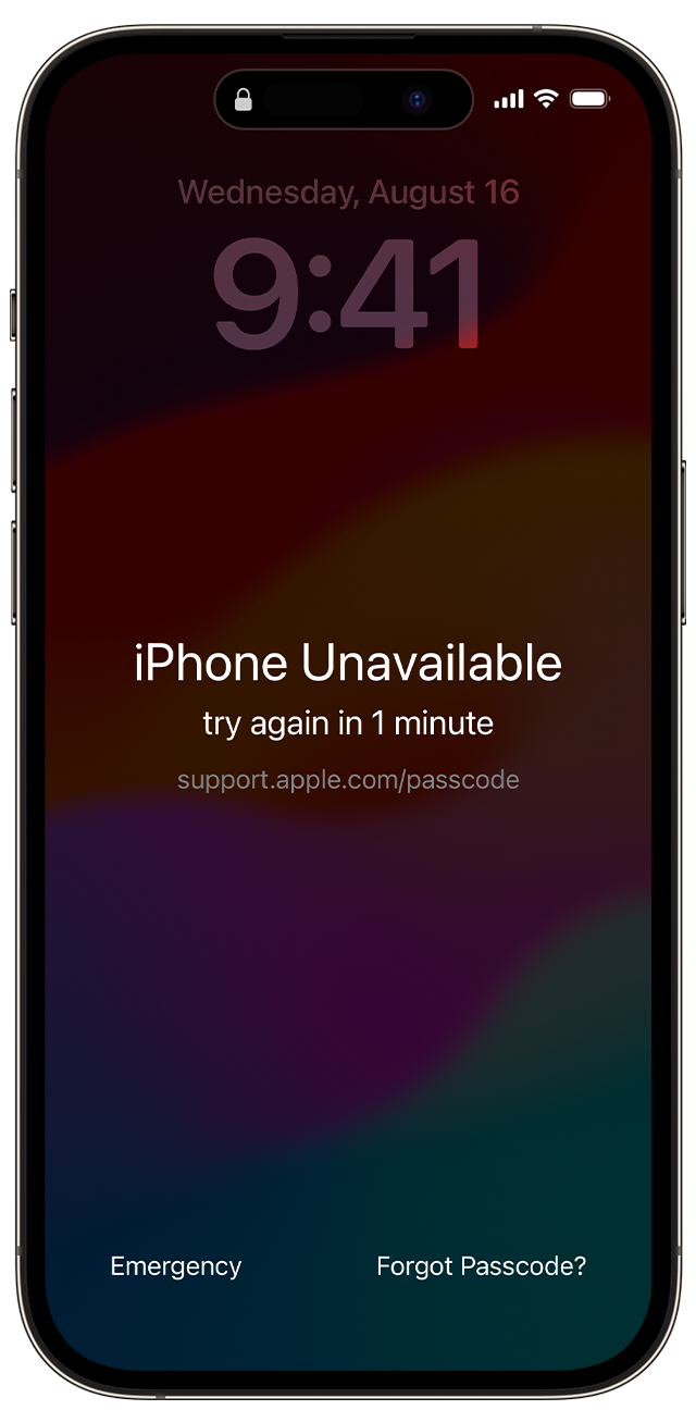 iPhone Unavailable